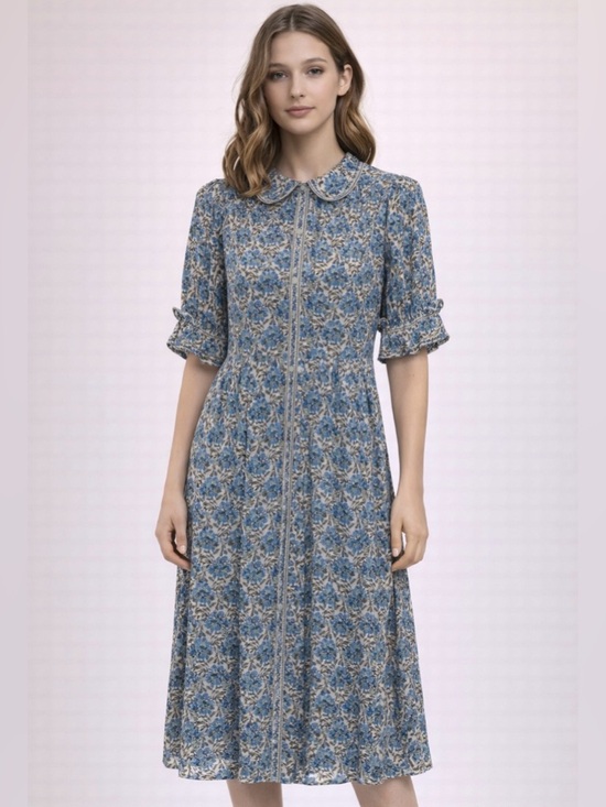 Max Studio Dresses & Skirts - Max studio M Floral Blue Midi Dress
